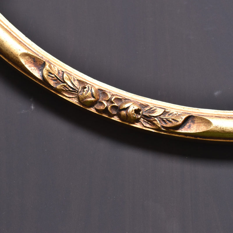 Antique oval gold floral frame