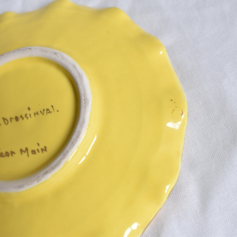 ア.ドラサンヴァル A.Dressinval コヒーカップソーサー イェロー B