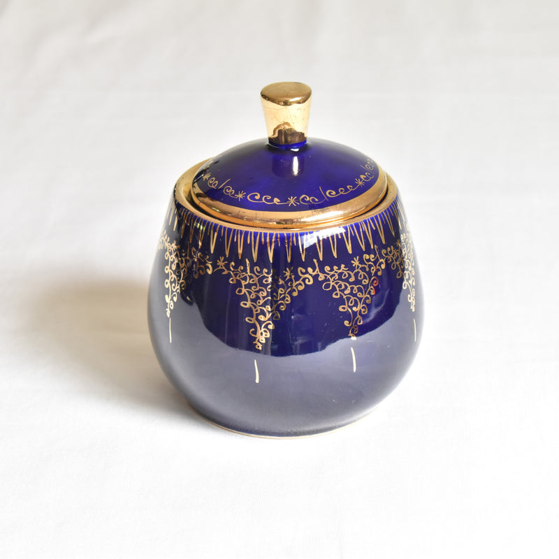 ア.ドラサンヴァル A.Dressinval シュガーポット ダークブルー B