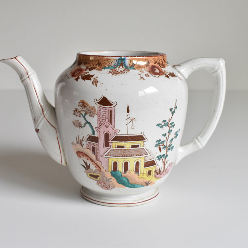Antique Teapot Sarreguemines Kyoto