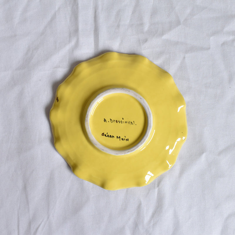 ア.ドラサンヴァル A.Dressinval コヒーカップソーサー イェロー B