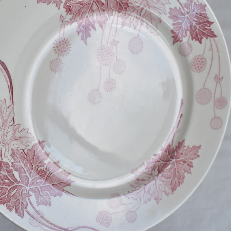 Antique plate K&G Luneville Platane K