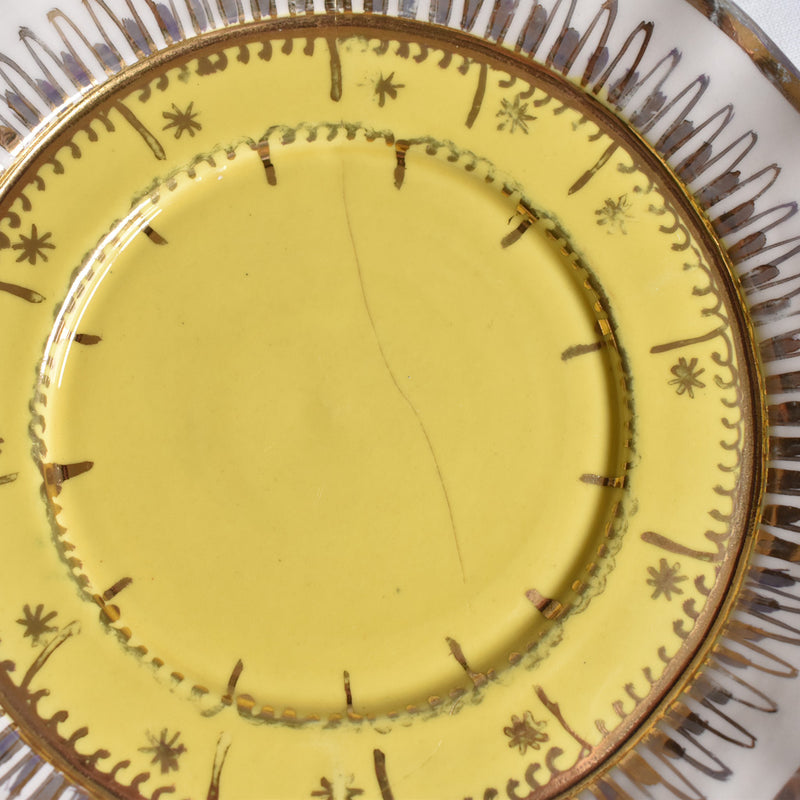 ア.ドラサンヴァル A.Dressinval チョコレートカップソーサー イェロー