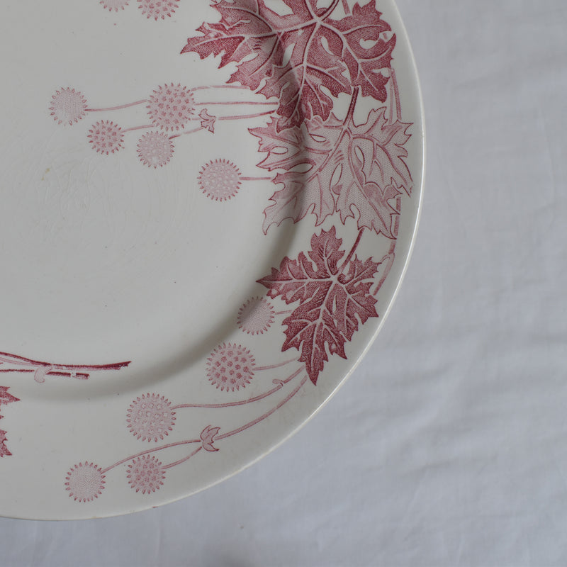 Antique plate K&G Luneville Platane K