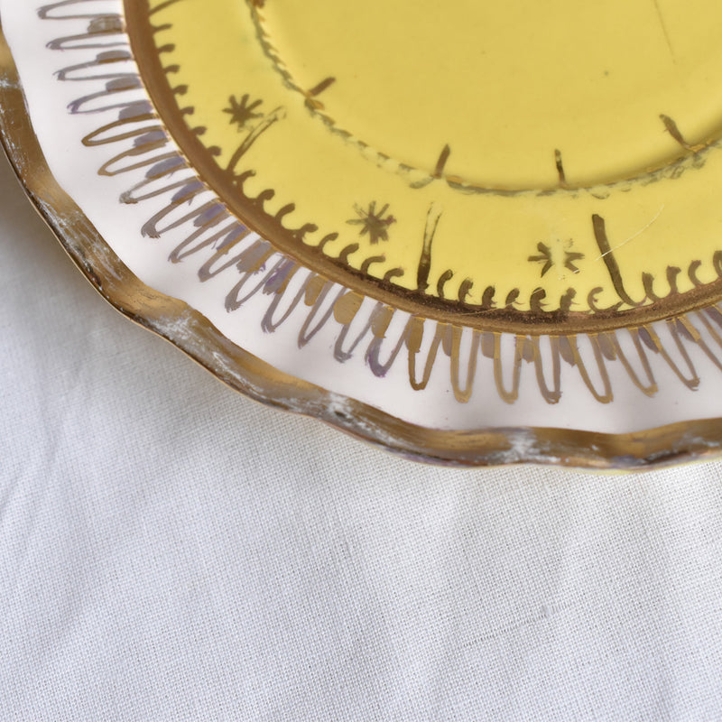 ア.ドラサンヴァル A.Dressinval チョコレートカップソーサー イェロー