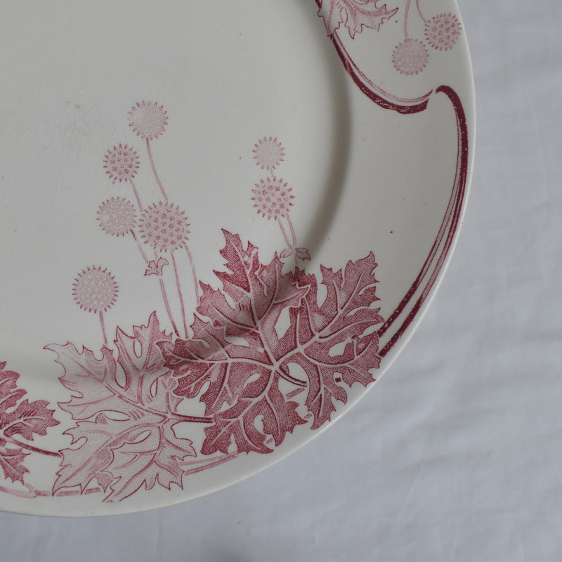 Antique plate K&G Luneville Platane K