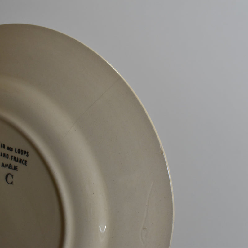 Vintage Dessert Plate, Moulin des Loups Amélie C