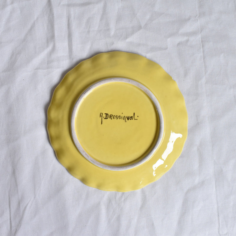 ア.ドラサンヴァル A.Dressinval チョコレートカップソーサー イェロー