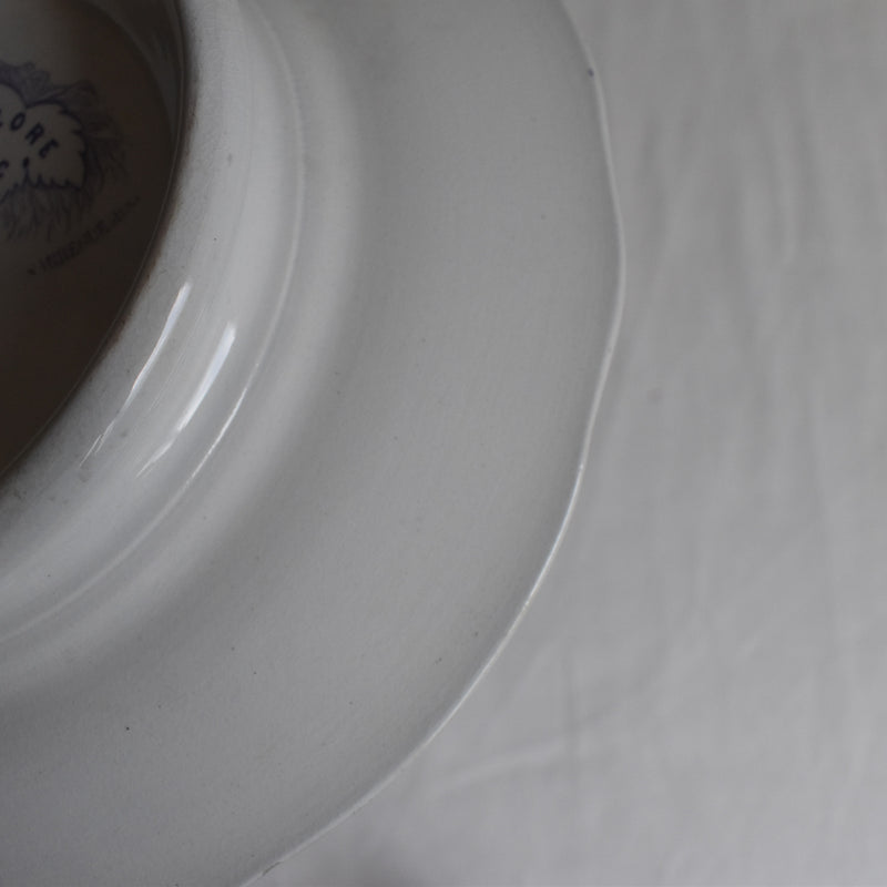 Antique Footed Plate U&C Sarreguemines Flore