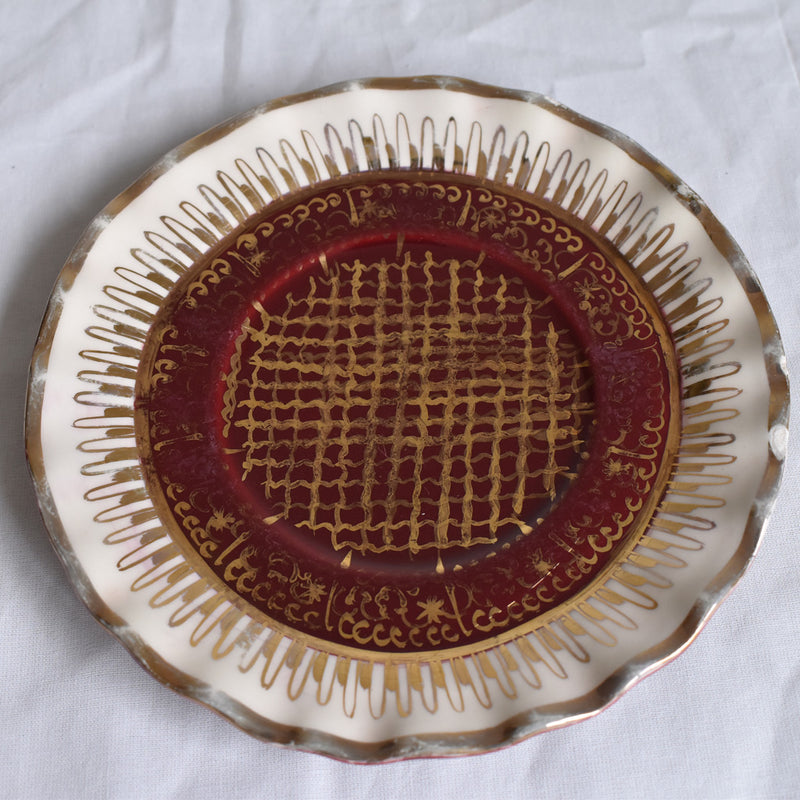 ア.ドラサンヴァル A.Dressinval チョコレートカップソーサー レッド