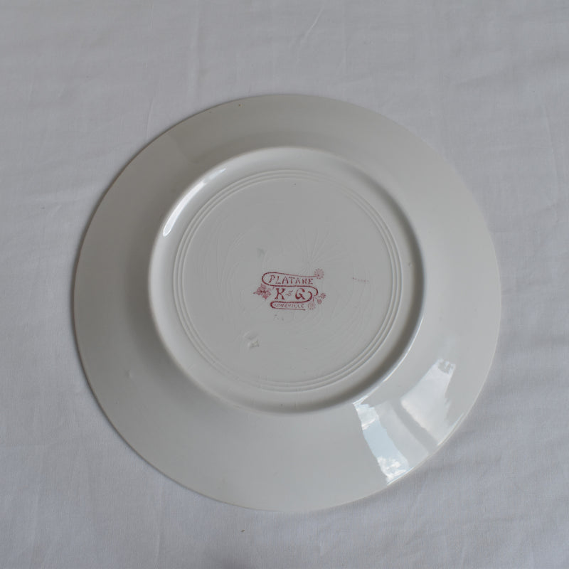 Antique Plate K&G Lunéville Platane L