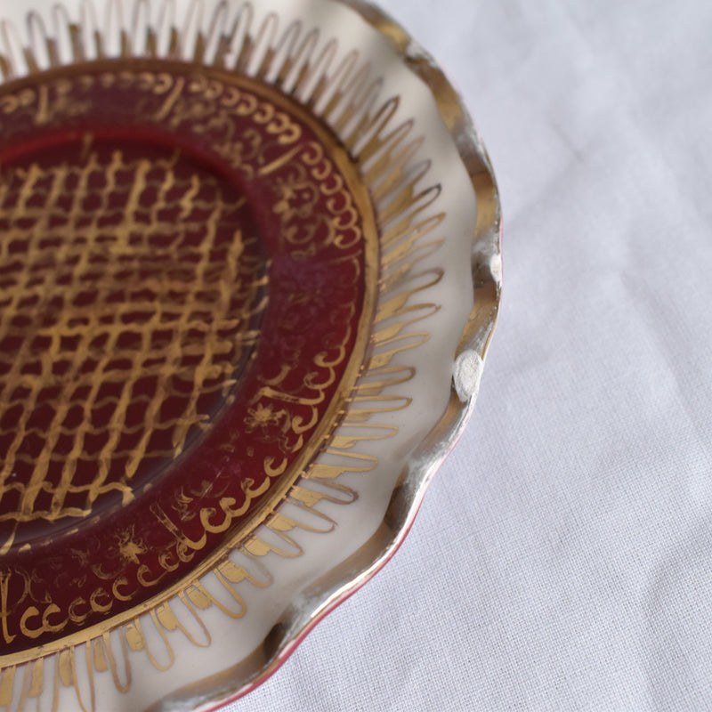 ア.ドラサンヴァル A.Dressinval チョコレートカップソーサー レッド