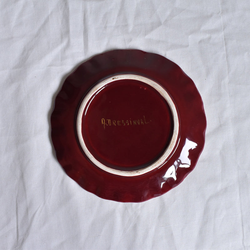 ア.ドラサンヴァル A.Dressinval チョコレートカップソーサー レッド