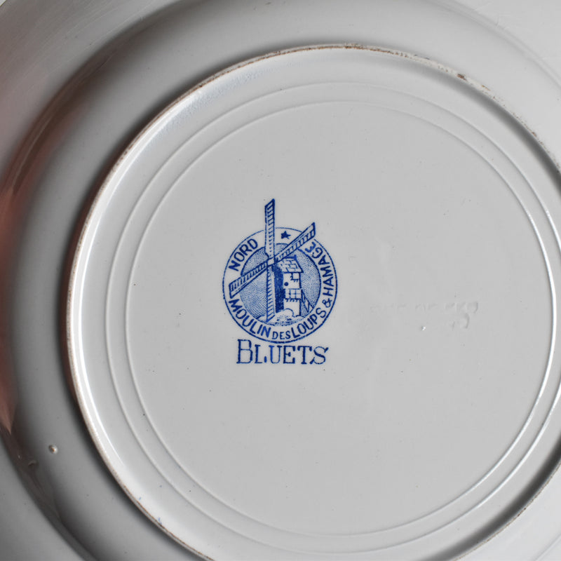 Vintage Deep Plate, Moulin des Loups Bleuets A
