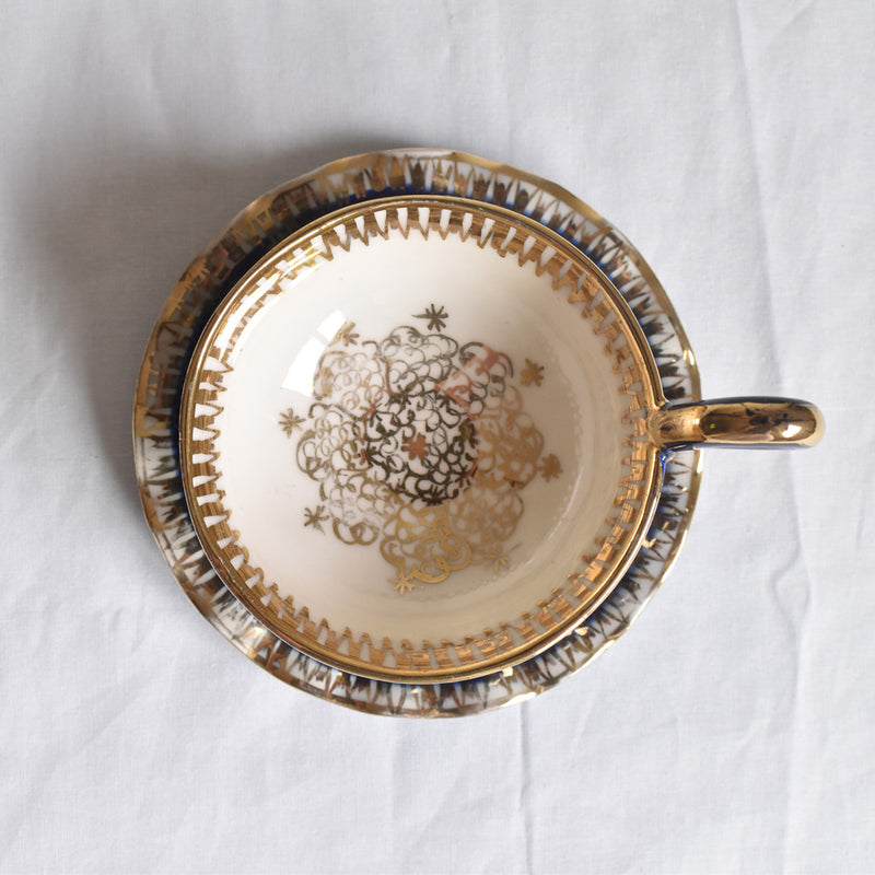 ア.ドラサンヴァル A.Dressinval コーヒーカップ＆ソーサー ダークブルー A