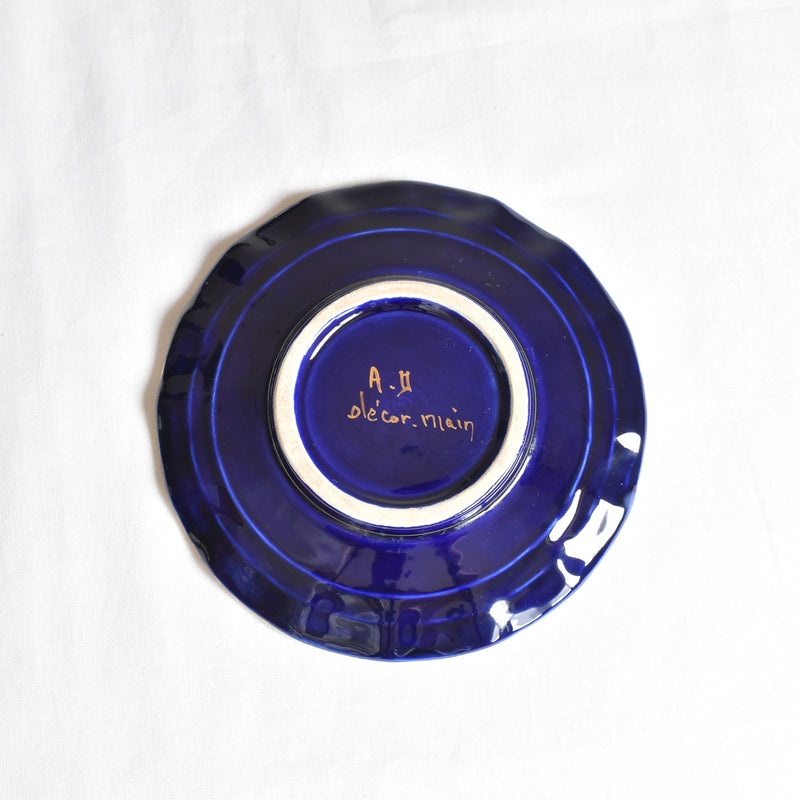 ア.ドラサンヴァル A.Dressinval コーヒーカップ＆ソーサー ダークブルー H