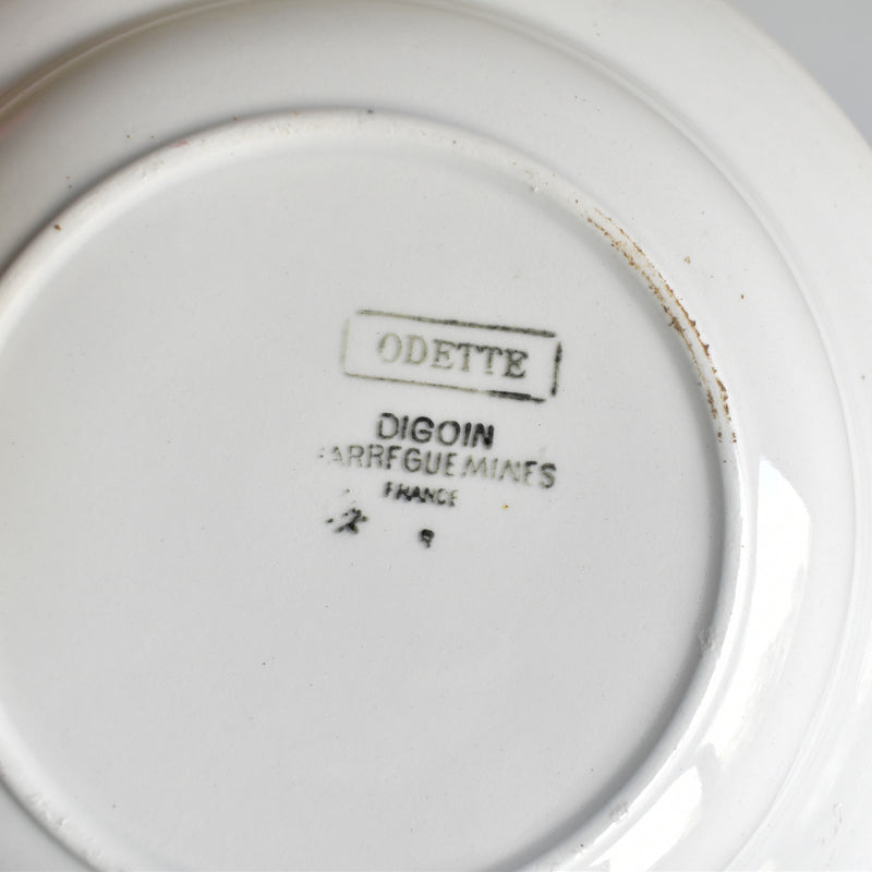 Vintage Deep Plate, Digoin & Sarreguemines "Odette A"