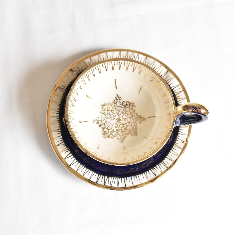 ア.ドラサンヴァル A.Dressinval コーヒーカップ＆ソーサー ダークブルー G