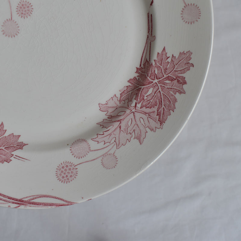 Antique Plate K&G Lunéville Platane L
