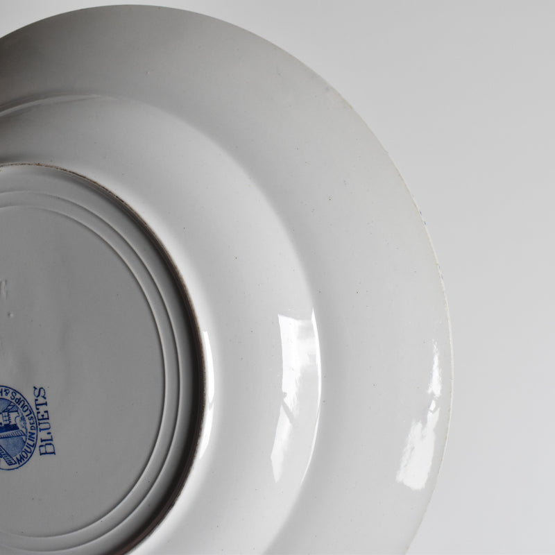 Vintage Deep Plate, Moulin des Loups Bleuets A
