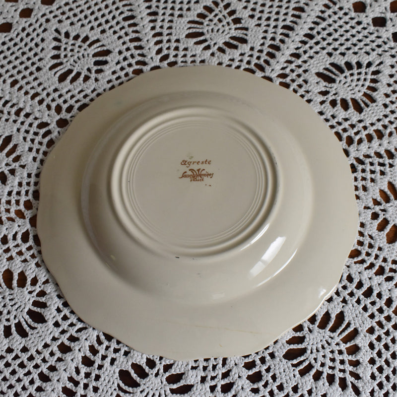 Vintage Deep Plate, Digoin & Sarreguemines, "Agreste A"