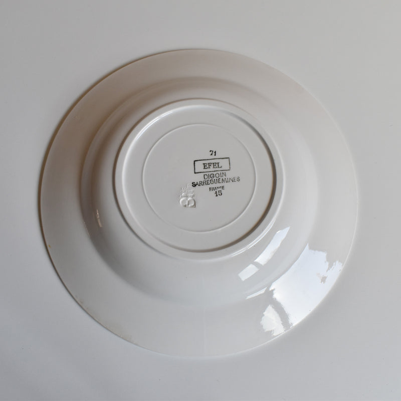 Vintage Deep Plate Digoin & Sarreguemines Efel F