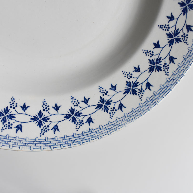 Vintage Deep Plate, Moulin des Loups Bleuets A