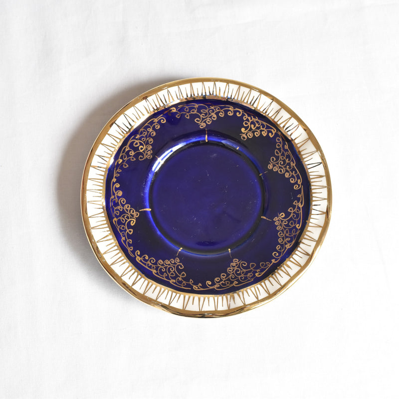 ア.ドラサンヴァル A.Dressinval コーヒーカップ＆ソーサー ダークブルー F