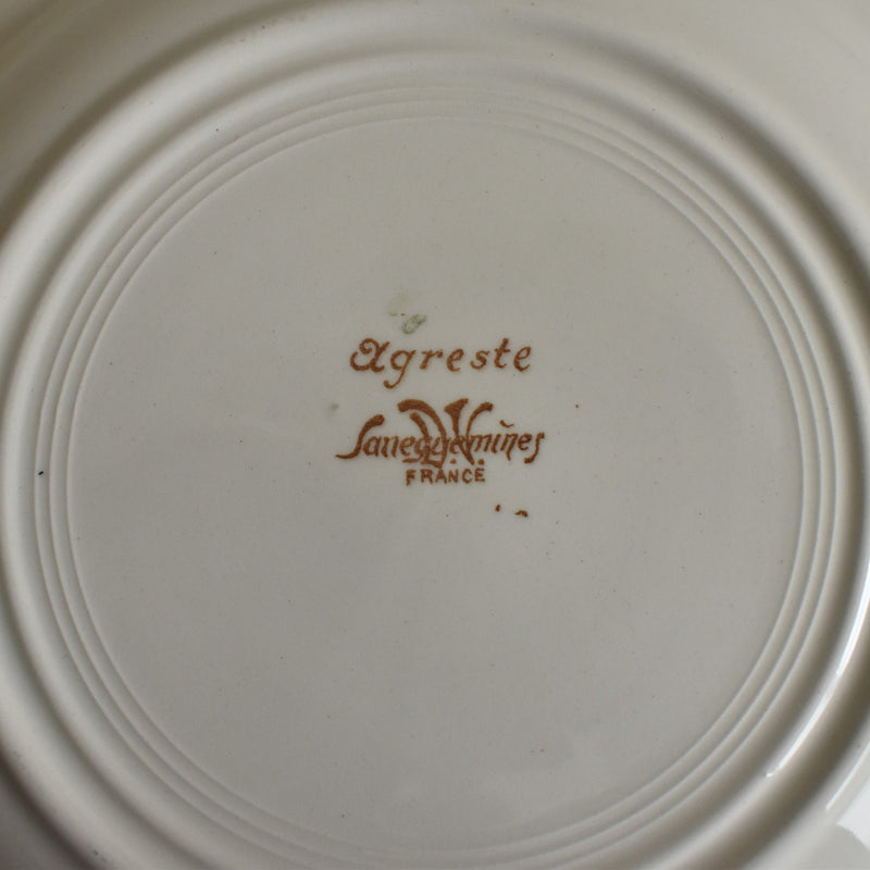 Vintage Deep Plate, Digoin & Sarreguemines, "Agreste A"