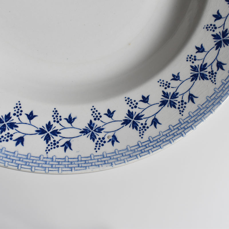 Vintage Deep Plate, Moulin des Loups Bleuets A