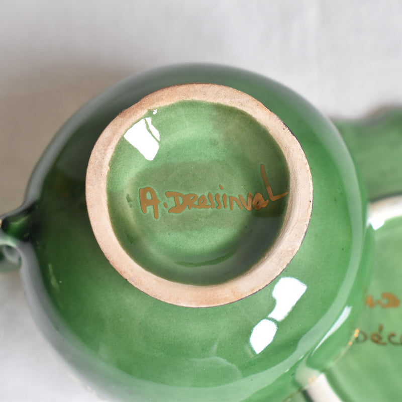 ア.ドラサンヴァル A.Dressinval コーヒーカップ＆ソーサー ライトグリーン A