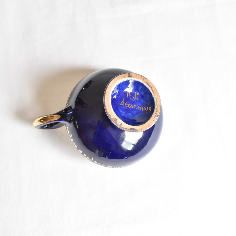 ア.ドラサンヴァル A.Dressinval コーヒーカップ＆ソーサー ダークブルー F