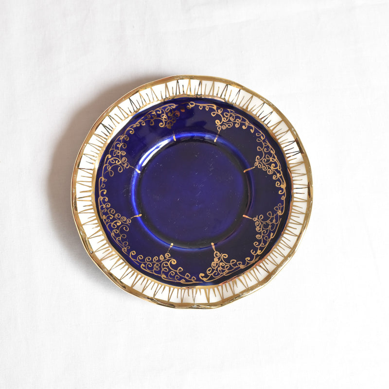 ア.ドラサンヴァル A.Dressinval コーヒーカップ＆ソーサー ダークブルー E