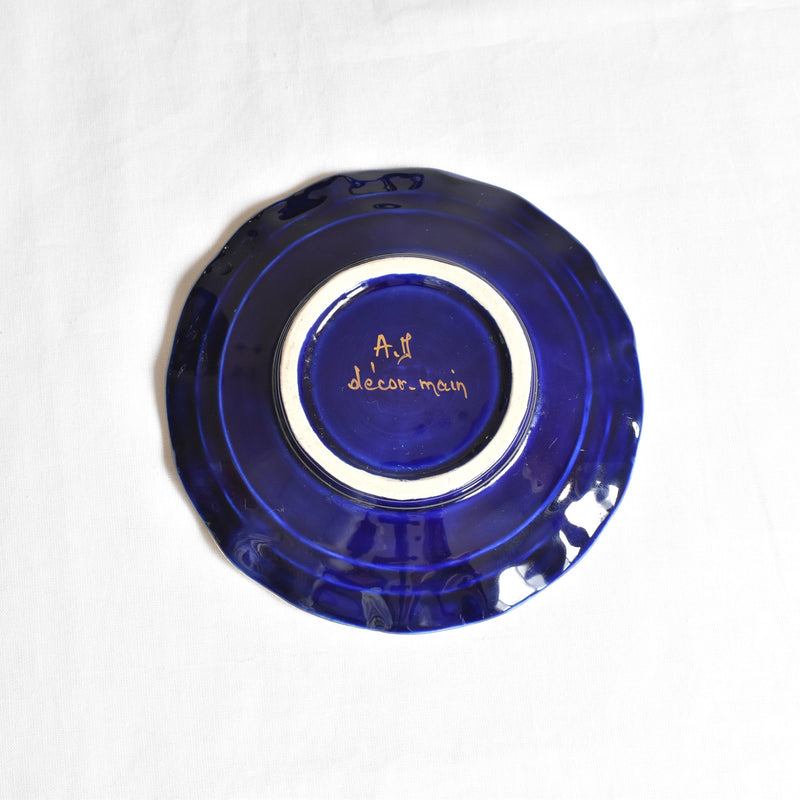 ア.ドラサンヴァル A.Dressinval コーヒーカップ＆ソーサー ダークブルー E