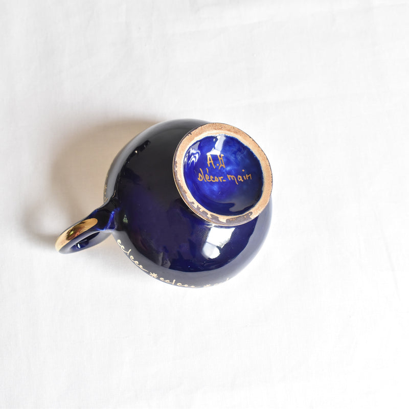 ア.ドラサンヴァル A.Dressinval コーヒーカップ＆ソーサー ダークブルー E