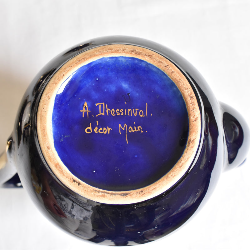 ア.ドラサンヴァル A.Dressinval コーヒーポット ダークブルー B