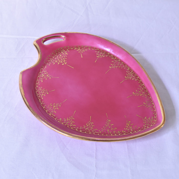 ドラサンヴァル  ヴィンテージ食器　ピンク　プレート