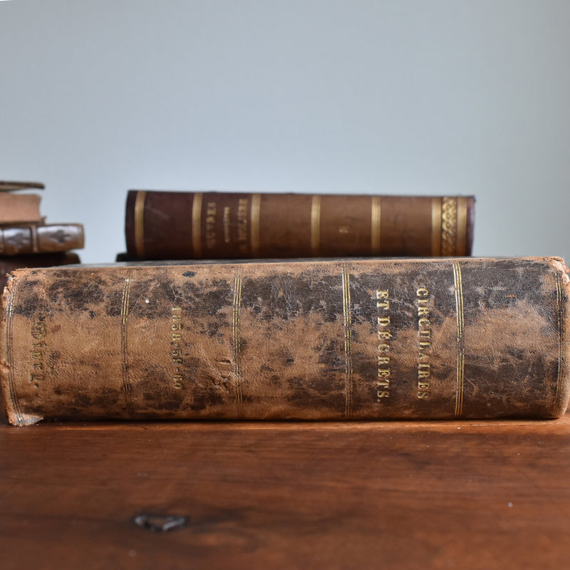 Antique book "Lois et Reglements des douanes"