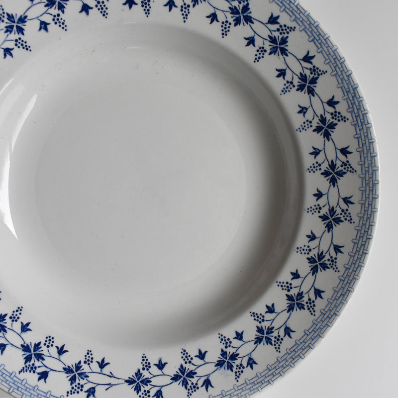 Vintage Deep Plate, Moulin des Loups, Bleuets B