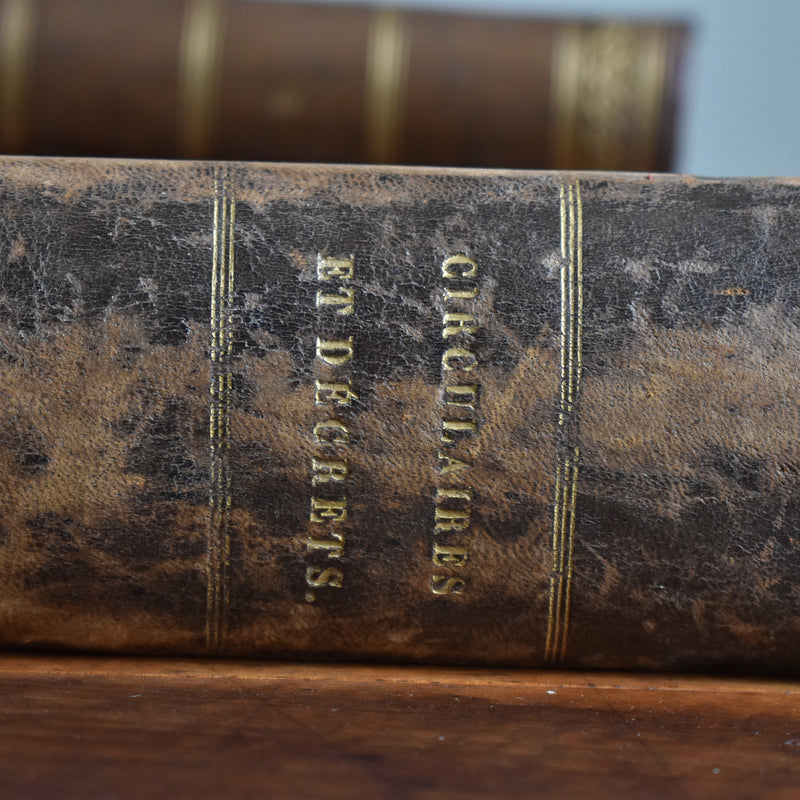 Antique book "Lois et Reglements des douanes"