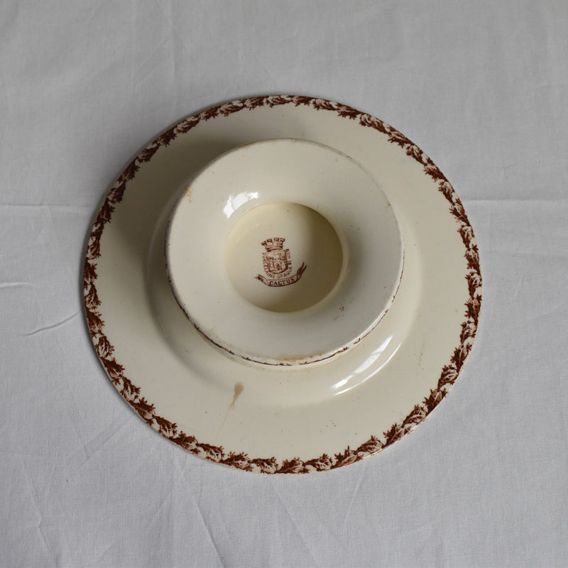 Antique Pedestal Cake Stand - Gien Cactus