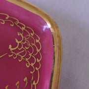 ドラサンヴァル  ヴィンテージ食器　ピンク　プレート　傷