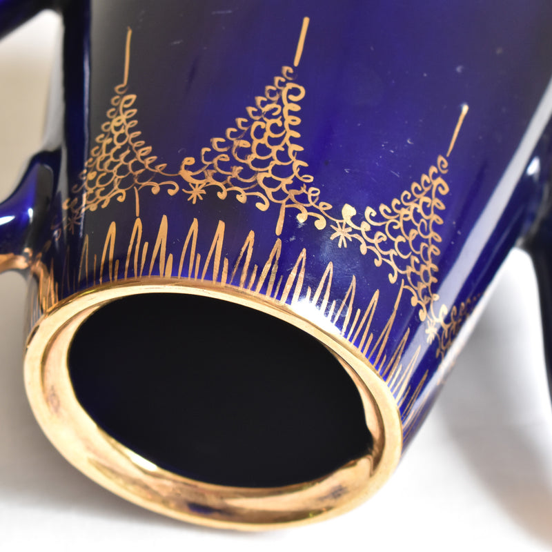 ア.ドラサンヴァル A.Dressinval コーヒーポット ダークブルー B