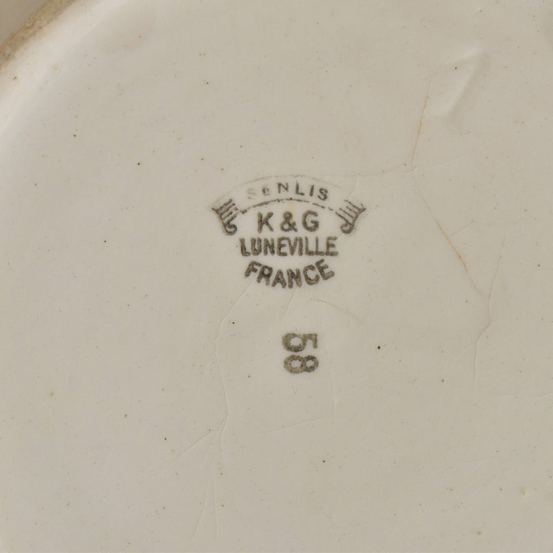 Antique Salad Bowl K&G Luneville Senlis
