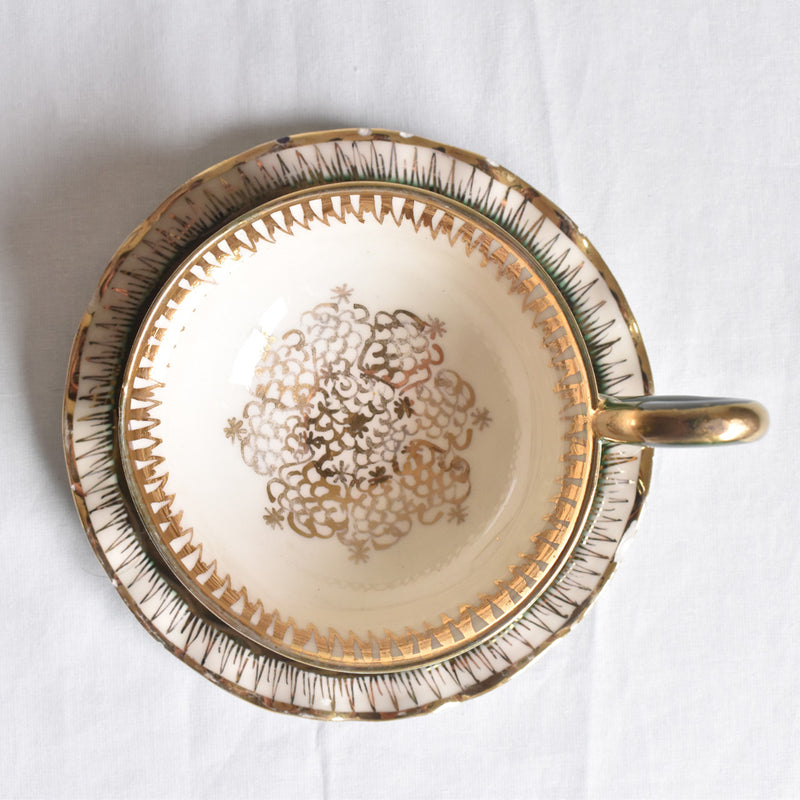 ア.ドラサンヴァル A.Dressinval コーヒーカップ＆ソーサー ダークグリーン A