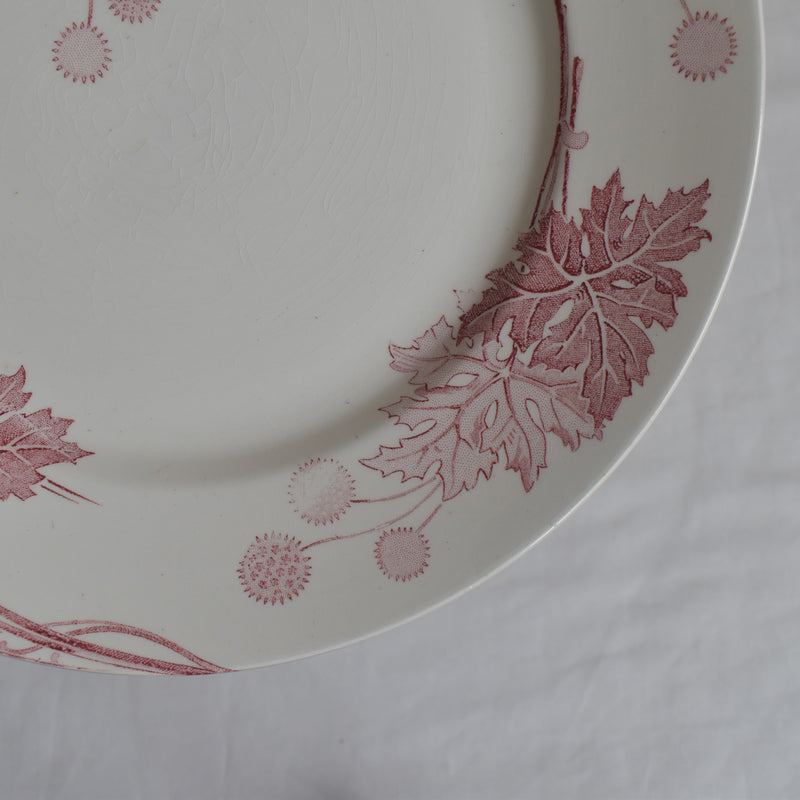 Antique Plate K&G Lunéville Platane N