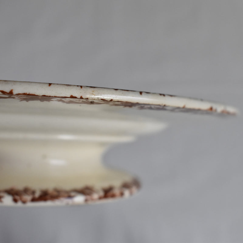 Antique Pedestal Cake Stand - Gien Cactus