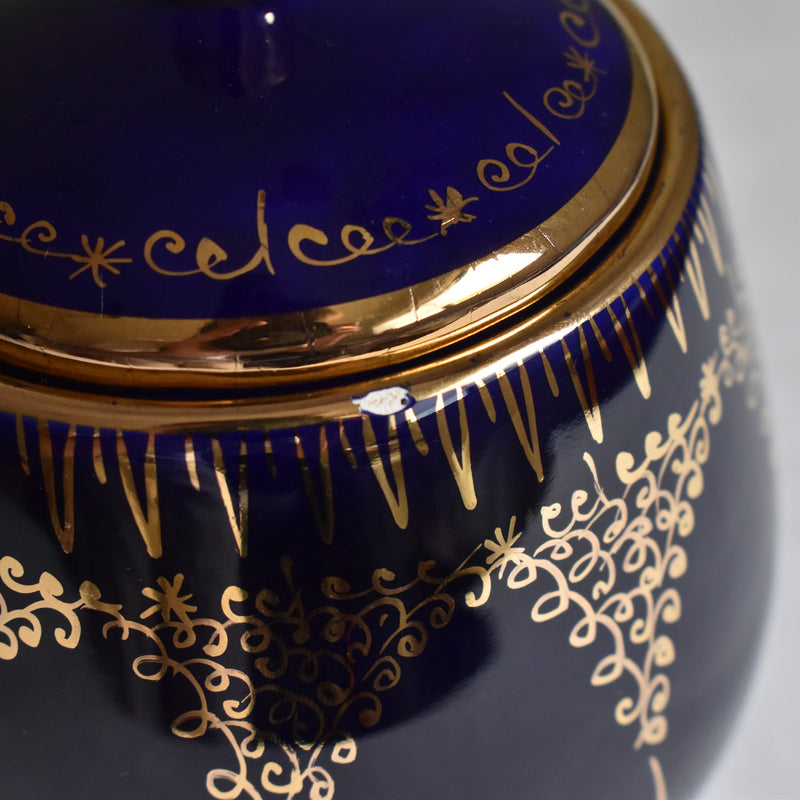 ア.ドラサンヴァル A.Dressinval シュガーポット ダークブルー B