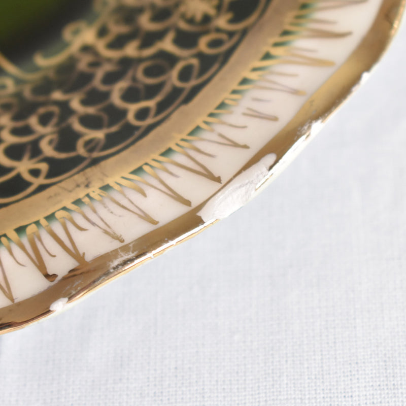 ア.ドラサンヴァル A.Dressinval コーヒーカップ＆ソーサー ダークグリーン A