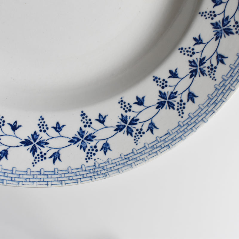 Vintage Deep Plate Moulin des Loups Bleuets C